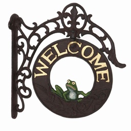 [V6531690000] Targhetta welcome ghisa c/rana cm 17