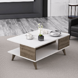 [EFFEZ99602] Tavolino da salotto Lyontav noce e bianco EFFEZ