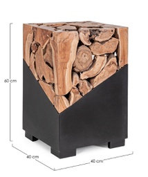 [B0680570] Tavolino design legno  quadrato Grenada