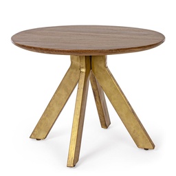 [B0746831] Tavolino in legno stile vintage cm Ø60 - 45