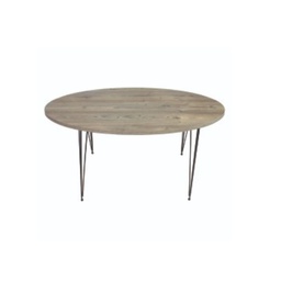 [FZ94067] Tavolino ovale da salotto Terek p472 colore grigio pino gambe nere