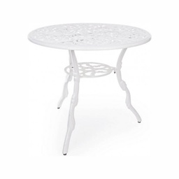[1916125] Tavolo Victoria rotondo Bianco in alluminio D80 cm