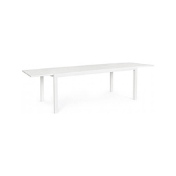 [20041112] Tavolo allungabile Hilde 200/300x100 cm in alluminio Bianco