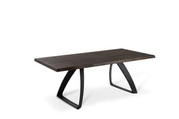 [OM/245/RT] Tavolo in rovere termocotto e gambe nere 100x200x76h cm