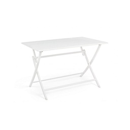 [B0662503] Tavolo per esterno in alluminio Bianco ELIN 110x70x h71 cm