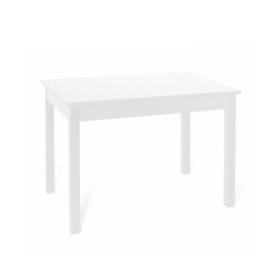[A10064] Tavolo pranzo allungabile bianco frassinato in legno nobilitato cm 85x140-180