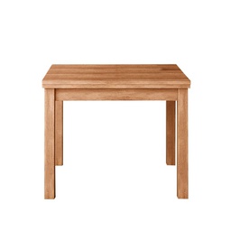 [A15855] Tavolo pranzo noce country apribile libro in legno nobilitato cm 90x90-180