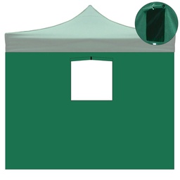 [8053323382911] Telo laterale verde impermeabile con finestra per gazebo richiudibile 3x3mt