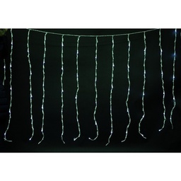 [19626459] Tenda 144 LED Bianco Caldo effetto pioggia 300x 90 cm
