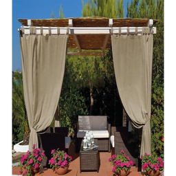 [DFL8048900] Tenda Per Gazebo Con Passanti E Bottoni Tipo 'Lux' Cm.140 X H.270 - Tortora