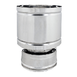 [DFLEX-412-C771-200250] Terminale antivento in acciaio inox - Diametro 200x250