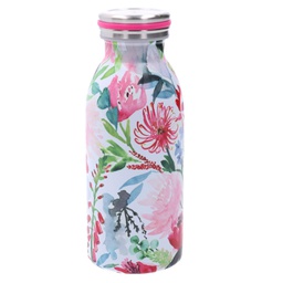 [V1501380000] Thermos acciaio fiori rosa tondo 0,3L cm6,8x4,8h17,9