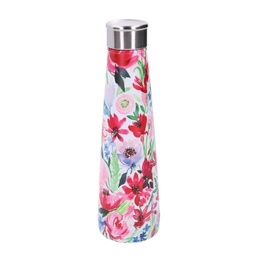 [V1501530000] Thermos acciaio fiori rosa tondo 0,5L cm4,5x7h25