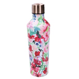 [V1501580000] Thermos acciaio fiori rosa tondo cm7x6,5h25,5