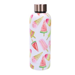 [V1501450000] Thermos acciaio gelati bianco tondo 0,5L cm7,5x3,5h22,5