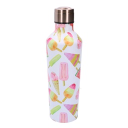 [V1501600000] Thermos acciaio gelati bianco tondo 0,5L cm7x6,5h25,5