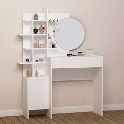 [FZ99382] Toilette trucco Mup bianca con vani a giorno