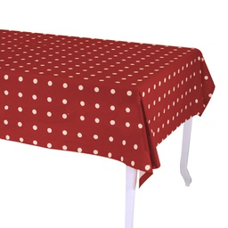 [V7920870000] Tovaglia pop pois bordeaux rettangolarecm140x240