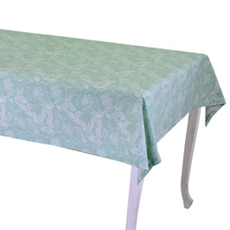 [V7911810000] Tovaglia tessuto wild rose hem 2cm verde acqua cm140x240