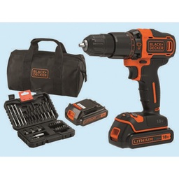[1993956] Trapano a batteria Black+Decker BDCHD18B S32 - Batteria al litio da 18 Volt - 1.5 Ah