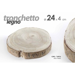 [GIC744914] 30x Tronchetto legno decorazione decoupage cm 24 x 4 h