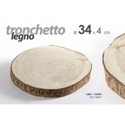 [GIC744945] 20x Tronco tronchetto in legno vassoio decorazione cm 34