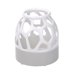 [V5126150000] Vaso ceramica bianco traforato cmø7h13