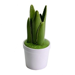[V8524690000] Vaso ceramica con cactus tondo cmø11