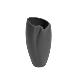 [V5851730000] Vaso ceramica ovale nero opaco cm23x18,5h51,5