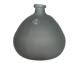 [20041893] Vaso in vetro riciclato grigio opaco