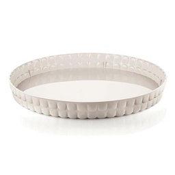 [1995166] Vassoio tondo Tiffany bianco latte diametro 35,6 cm.