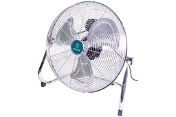 [2010493] Ventilatore Acciao 45Cm Inclinazione  Regolabile - Motore 3 Velocita' Pale In Alluminio
