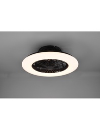 [TRIOR62522132] Ventilatore Lampadario Led Dimmerabile Stralsund Nero Trio Lighting