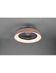 [TRIOR62662111] Ventilatore Moderno Luce Led 30w Dimmerabile Farsund Grigio Trio Lighting
