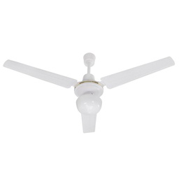 [8052789599512] Ventilatore da soffitto tre pale con in metallo con luce diametro 120 cm Bianco 70W