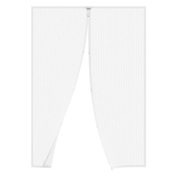 [8056157800873] Zanzariera per porte magnetica a tenda riducibile Bianca 100x220 cm