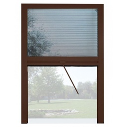 [8053323388883] Zanzariera verticale a plisse riducibile Marrone MELODIE 85x h160 cm