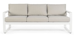 [B0663107] Divano per esterno tre posti Bianco MERRIGAN 194x78x h73 cm