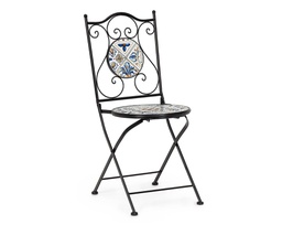[2015794] Sedia Piegh Mykonos - Struttura in Acciaio e Piano in Ceramica - 120x80x75 cm