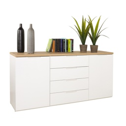 [2007888] Mobile Contenitore Mundi con 4 Cassetti e 2 Ante L170xP44xH82 cm