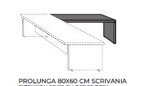 [PROLUNGA80OLMO] PROLUNGA OLMO 80X60 CM SCRIVANIA