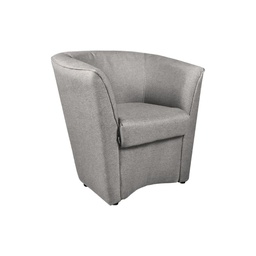 [FZ99715] Poltrona Tago in tessuto grigio chiaro Enzo 5 H76xL75xP66