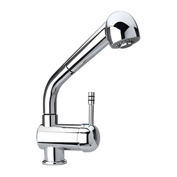 [FZ84115] Miscelatore monoforo lavello doccia estraibile Paini 64CR566 cromato H23.25xL20.2