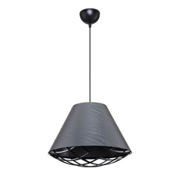 [FZ101468] Lampada da soffitto Ayda ASZ1560 con paralume in tessuto antracite H70xL30