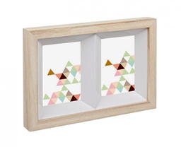 [B0130797] 3x Cornice in legno 32x4x22.5h 10x15 cm