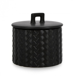 [B0160237] 3x Coperchio twine nero D.14,5x14h ceramica