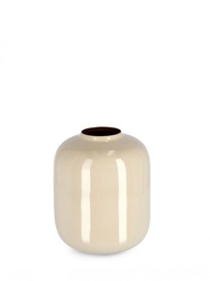 [B0184666] 2x Vaso velma beige D.15x19h in metallo