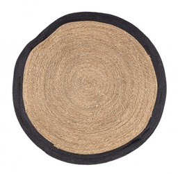 [B0608273] 2x Tappeto naturale nero D.120 cm