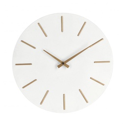 [B0182380] 4x Orologio da parete bianco D.40x5h in legno