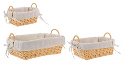 [B0415522] 2x Set di ciotole beige 26x20x12h, 34x27x13h, 45x35x15h